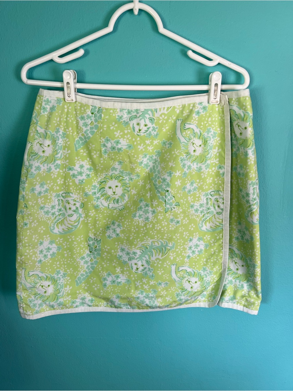 EUC Women’s Lilly Pulitzer White Label Reversible 2-in1 Wrap Mini Skirt Size 12